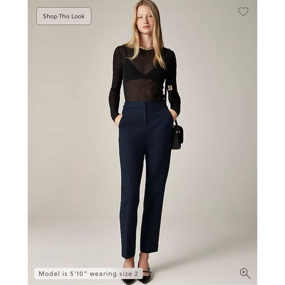 J. Crew Kate straight-leg pant in four-season stretch Navy Size 12 NWT CC441 - Picture 1 of 10